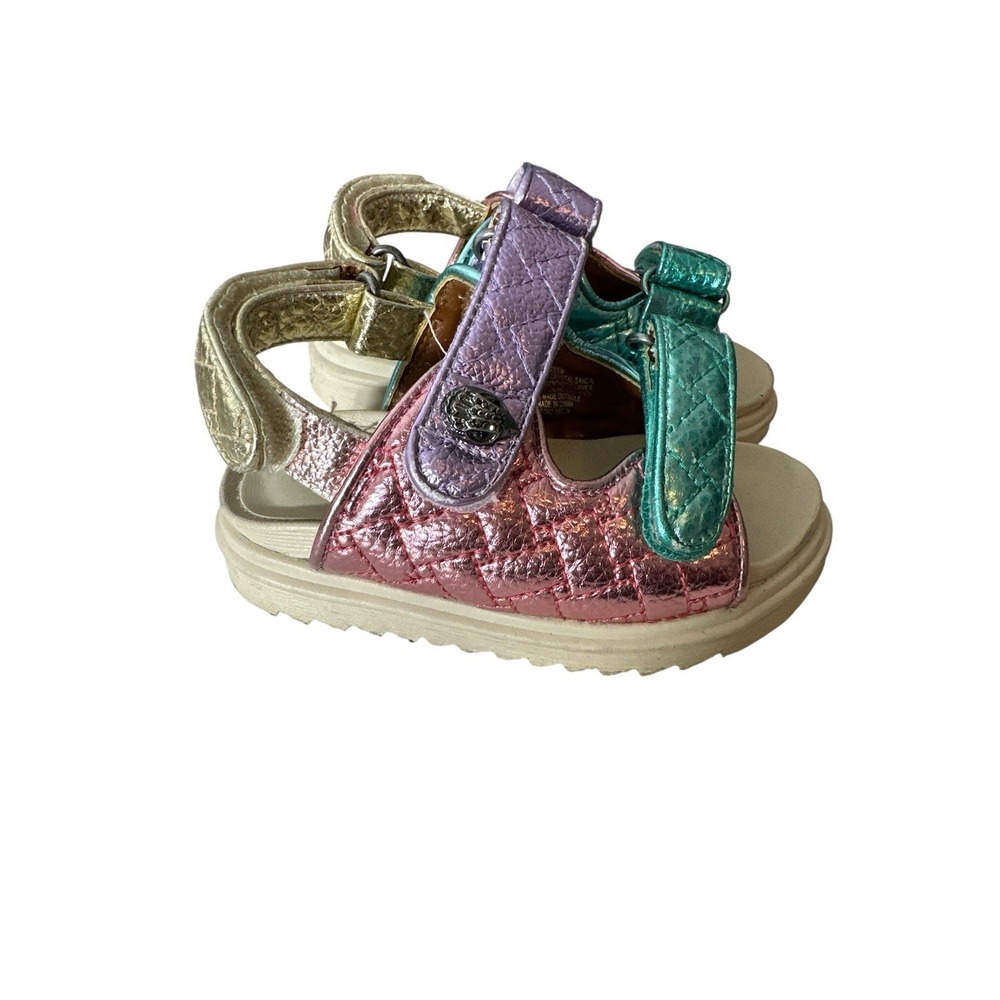 Kurt Geiger Sandals Kids Size 6 Metallic Rainbow Designer Shoes Unicorn